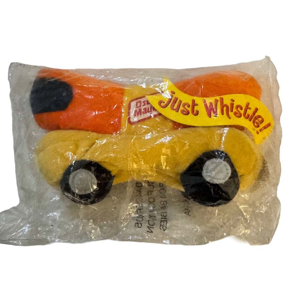 Vintage Oscar Mayer Weinermobile Plush Bean Bag Toy Just Whistle New Sealed